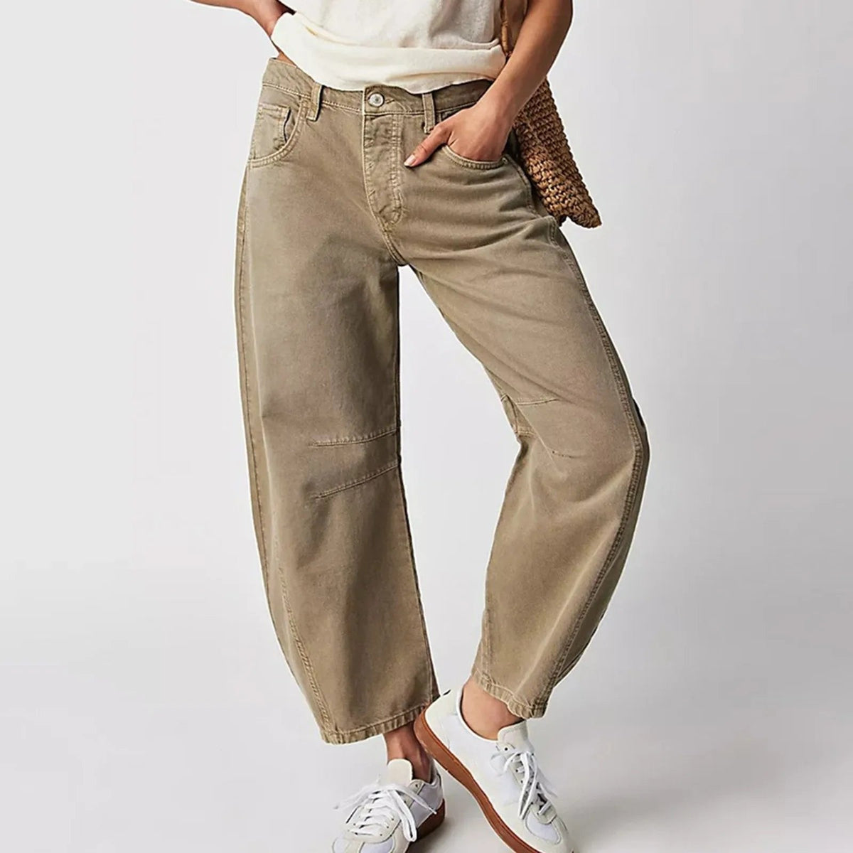 Elisabeth High-Waist Barrel-Leg Relaxed-Fit Jeans