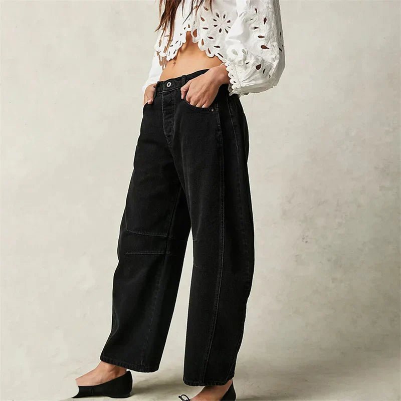 Elisabeth High-Waist Barrel-Leg Relaxed-Fit Jeans