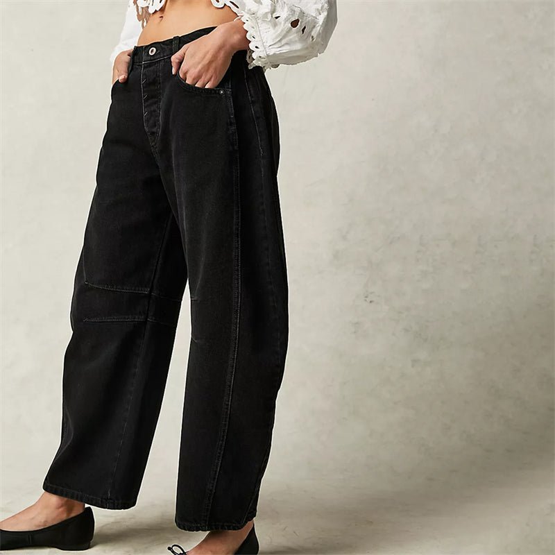 Elisabeth High-Waist Barrel-Leg Relaxed-Fit Jeans