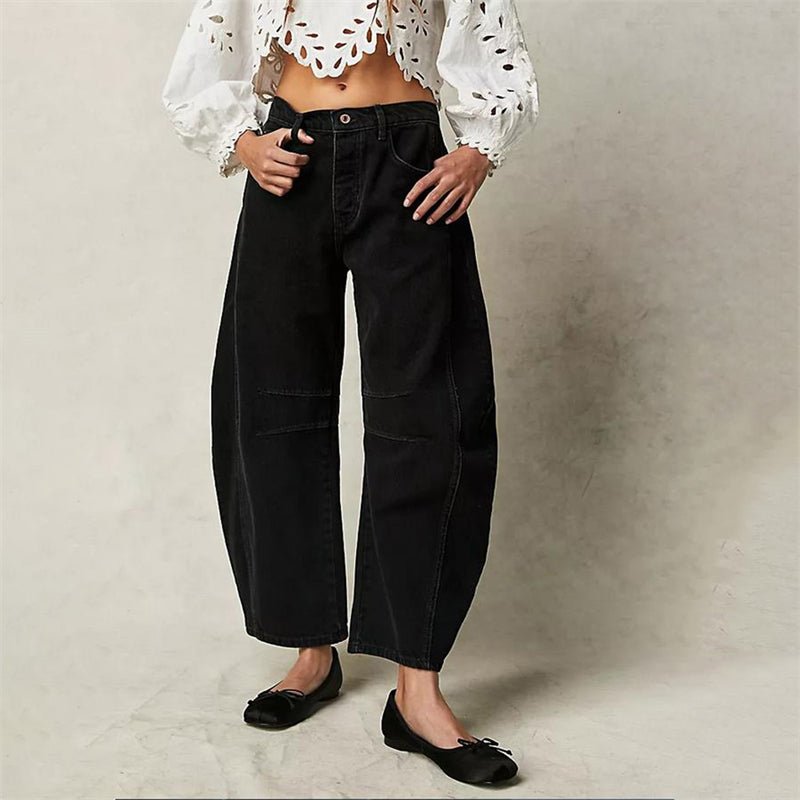 Elisabeth High-Waist Barrel-Leg Relaxed-Fit Jeans