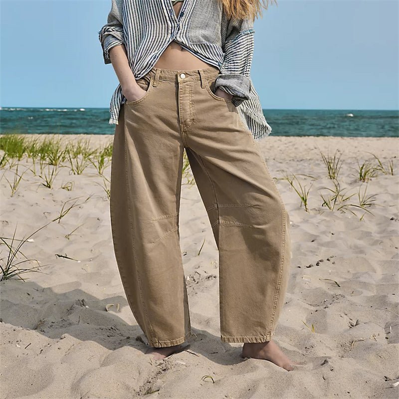 Elisabeth High-Waist Barrel-Leg Relaxed-Fit Jeans