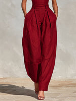 Clara High-Waist Wide-Leg Linen Jumpsuit