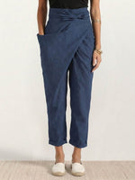 Nora High-Waist Wrap Pants with Cropped Tapered Leg