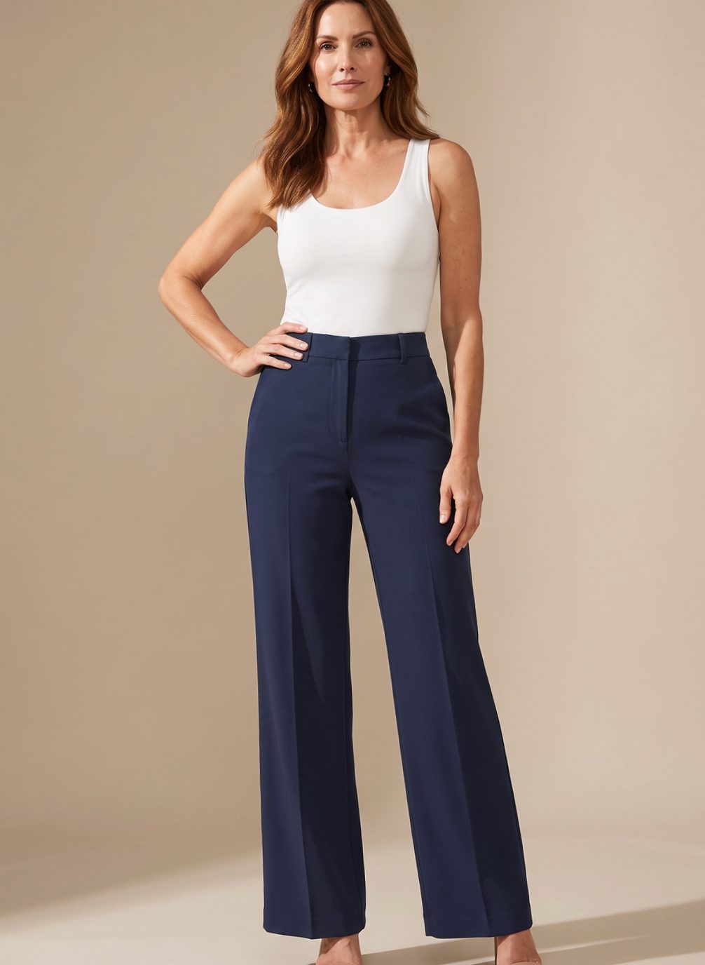 Greta High-Waist Straight-Leg Trousers