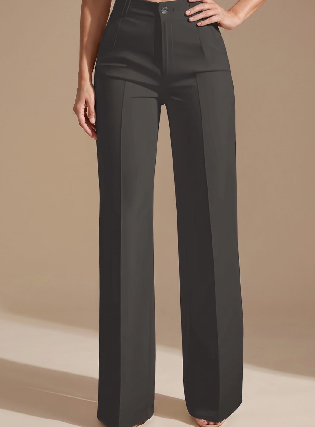 Greta High-Waist Straight-Leg Trousers