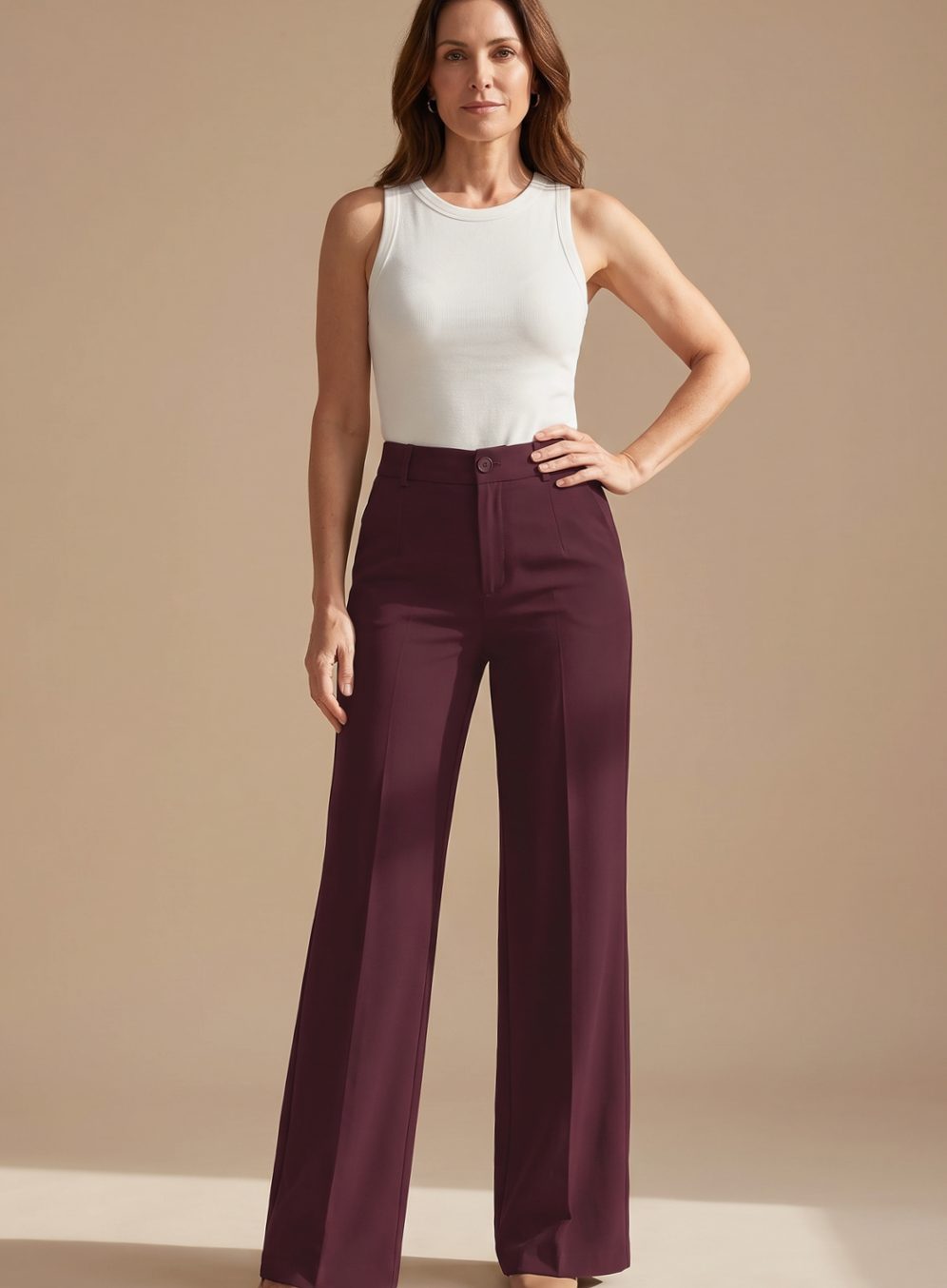 Greta High-Waist Straight-Leg Trousers