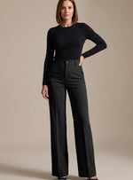 Greta High-Waist Straight-Leg Trousers