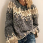 Frieda Icelandic Jacquard Knit Sweater