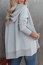 Frieda Oversized Long-Sleeve Hooded Tunic Sweatshirt