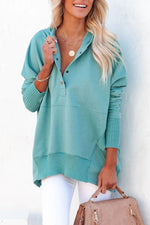 Frieda Oversized Long-Sleeve Hooded Tunic Sweatshirt