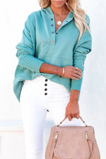 Frieda Oversized Long-Sleeve Hooded Tunic Sweatshirt