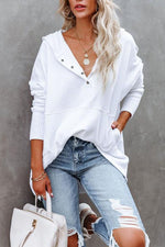 Frieda Oversized Long-Sleeve Hooded Tunic Sweatshirt