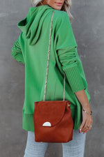 Frieda Oversized Long-Sleeve Hooded Tunic Sweatshirt