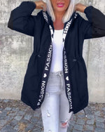 Johanna Drawstring Hooded Mid-Length Coat