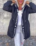 Johanna Drawstring Hooded Mid-Length Coat