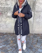 Johanna Drawstring Hooded Mid-Length Coat