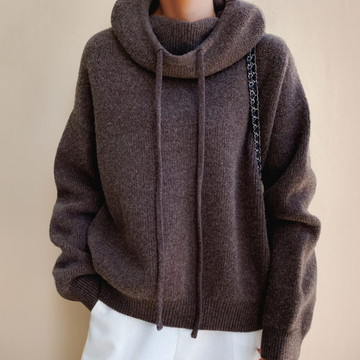 Annika Relaxed Fit Knit Hoodie