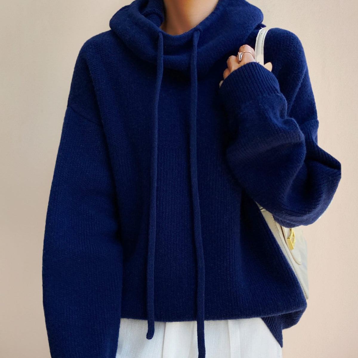 Annika Relaxed Fit Knit Hoodie