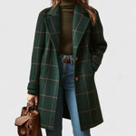 Emilia Plaid Wool Coat