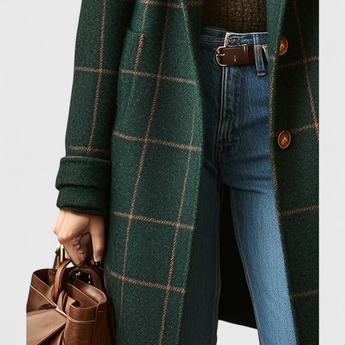 Emilia Plaid Wool Coat