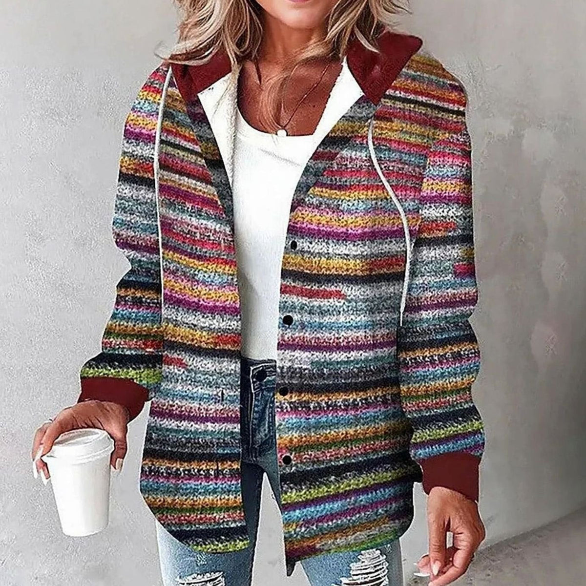 Amelie Plaid Hooded Shacket