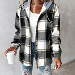 Amelie Plaid Hooded Shacket