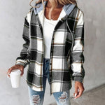 Amelie Plaid Hooded Shacket