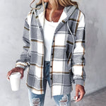 Amelie Plaid Hooded Shacket
