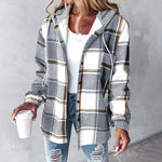 Amelie Plaid Hooded Shacket