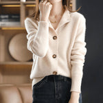 Charlotte Cashmere-Blend Button-Front Cardigan