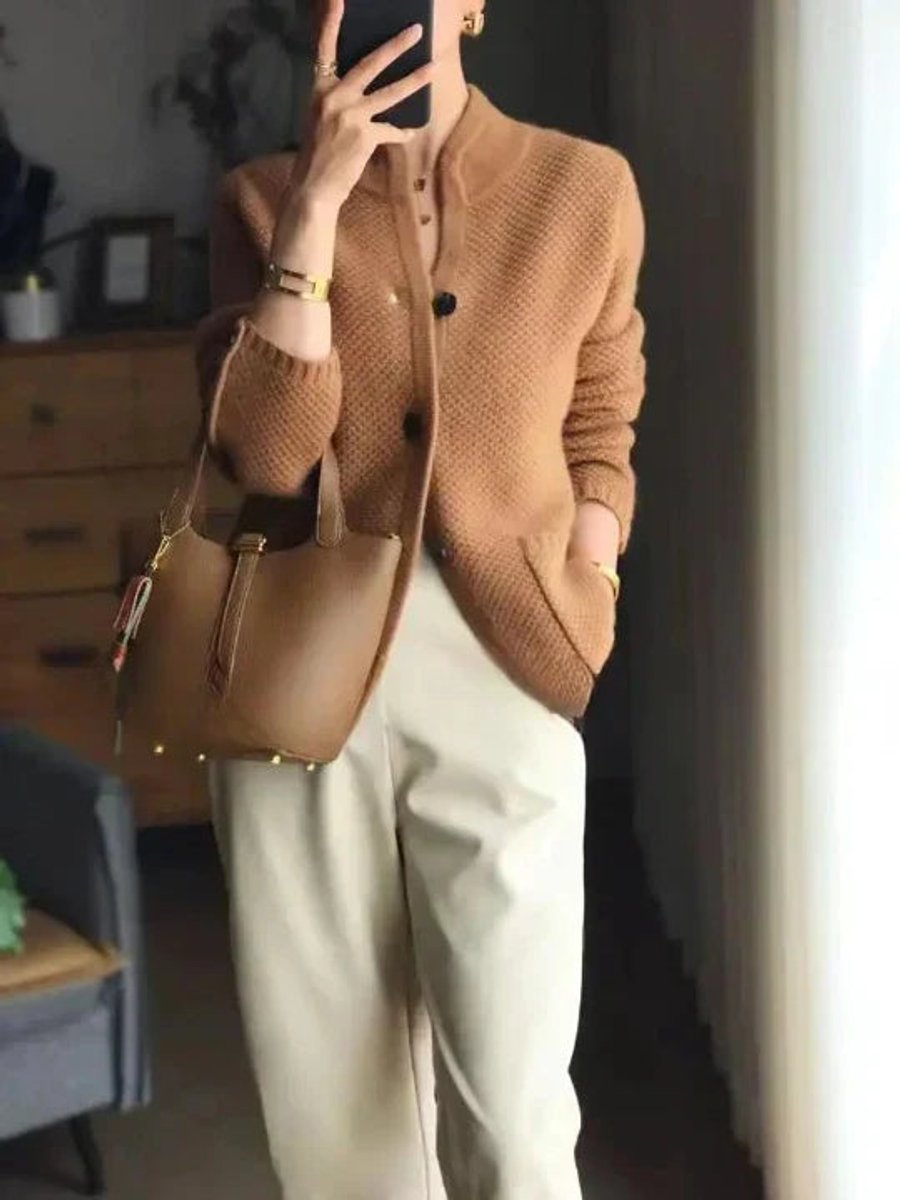Johanna Cashmere Wool Button-Front Cardigan
