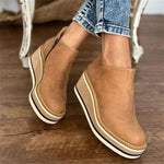 Charlotte Platform Wedge Ankle Boots with Side Zip