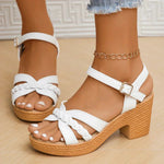 Annika Braided Strap Wedge Sandals