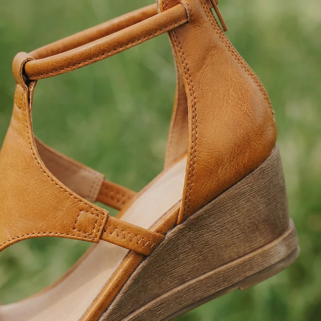 Katharina Wedge Sandals with Ankle Strap