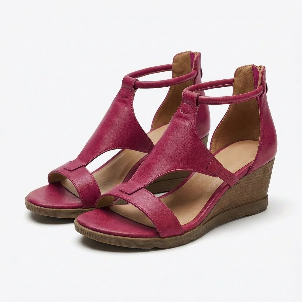 Katharina Wedge Sandals with Ankle Strap