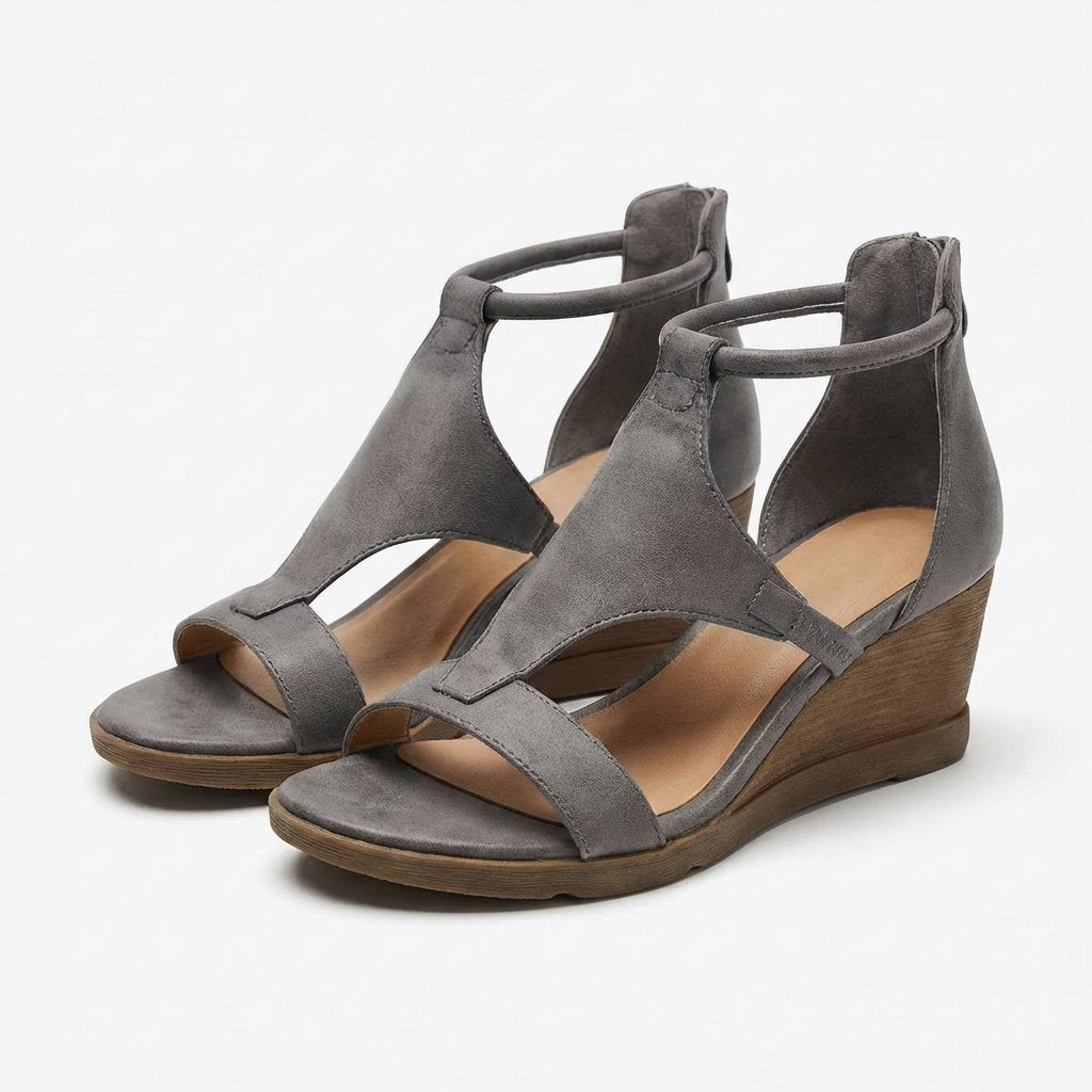 Katharina Wedge Sandals with Ankle Strap