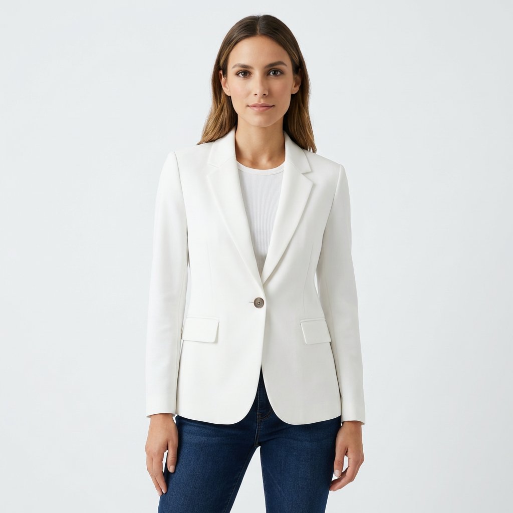 Marie Classic Single-Button Tailored Blazer