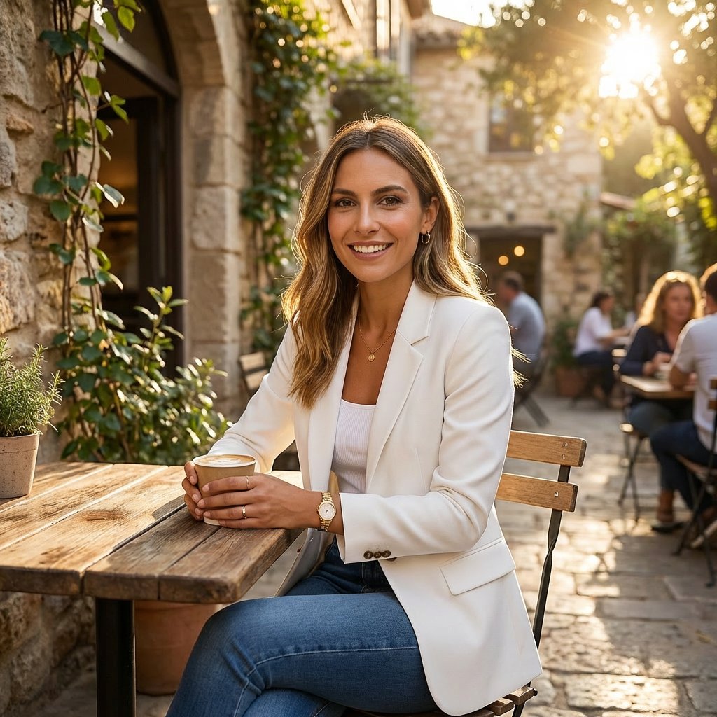 Marie Classic Single-Button Tailored Blazer