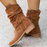 Frieda Faux Suede Slip-On Knee-High Boots