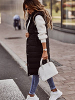 Clara Knee-Length Hooded Puffer Vest