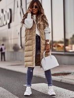 Clara Knee-Length Hooded Puffer Vest