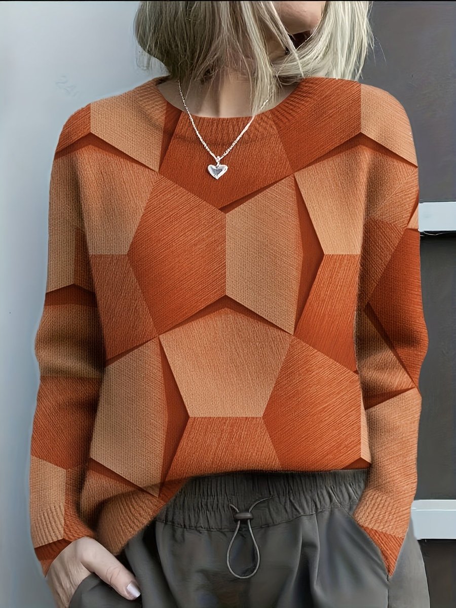 Hannah Geometric 3D Knit Sweater