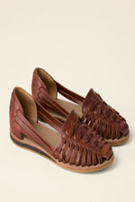 Greta Orthopedic Woven Leather Wedge Sandals