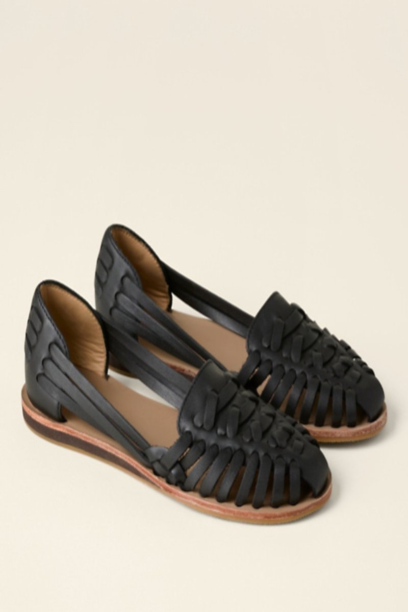 Greta Orthopedic Woven Leather Wedge Sandals