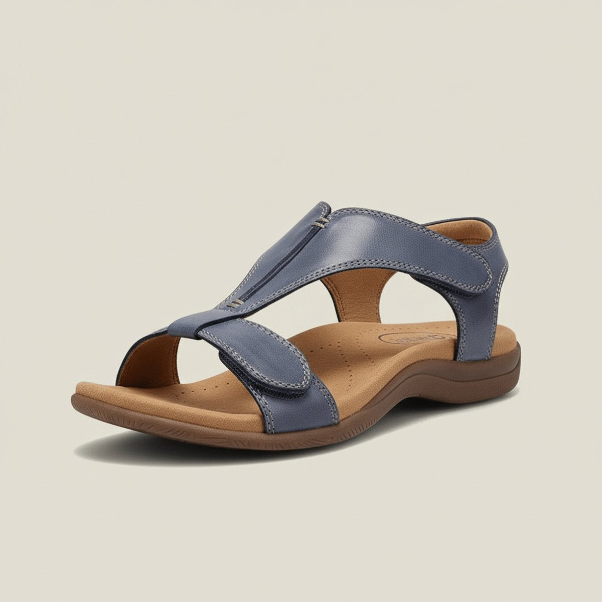 Greta T-Strap Velcro Comfort Sandals