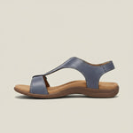 Greta T-Strap Velcro Comfort Sandals