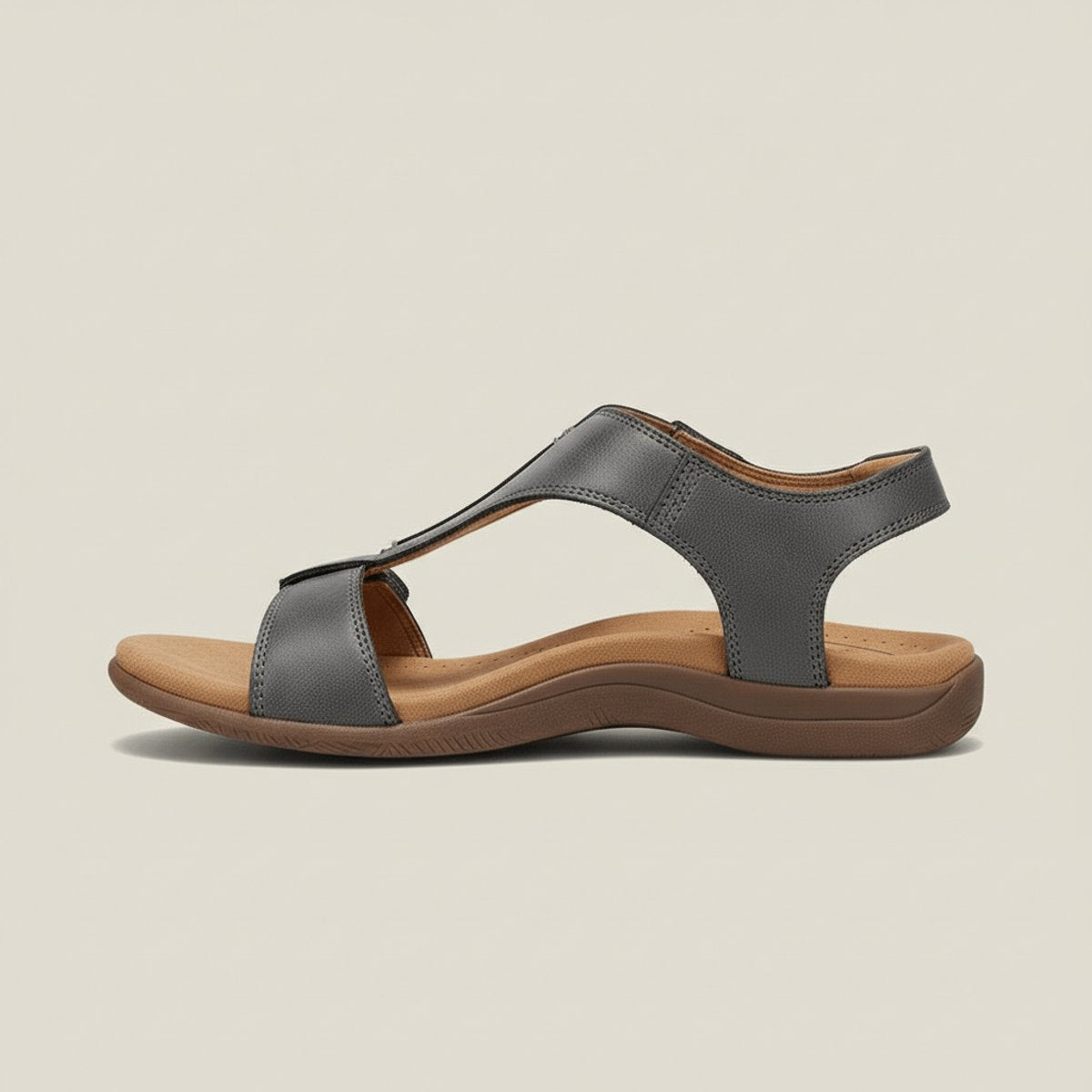 Greta T-Strap Velcro Comfort Sandals