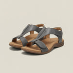 Greta T-Strap Velcro Comfort Sandals