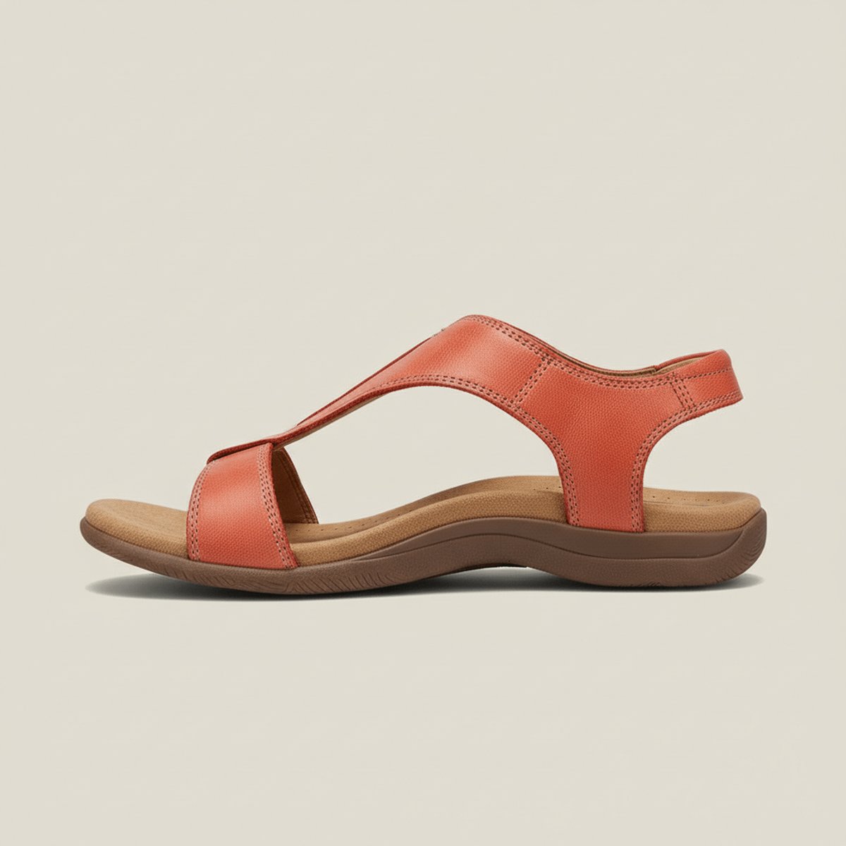 Greta T-Strap Velcro Comfort Sandals