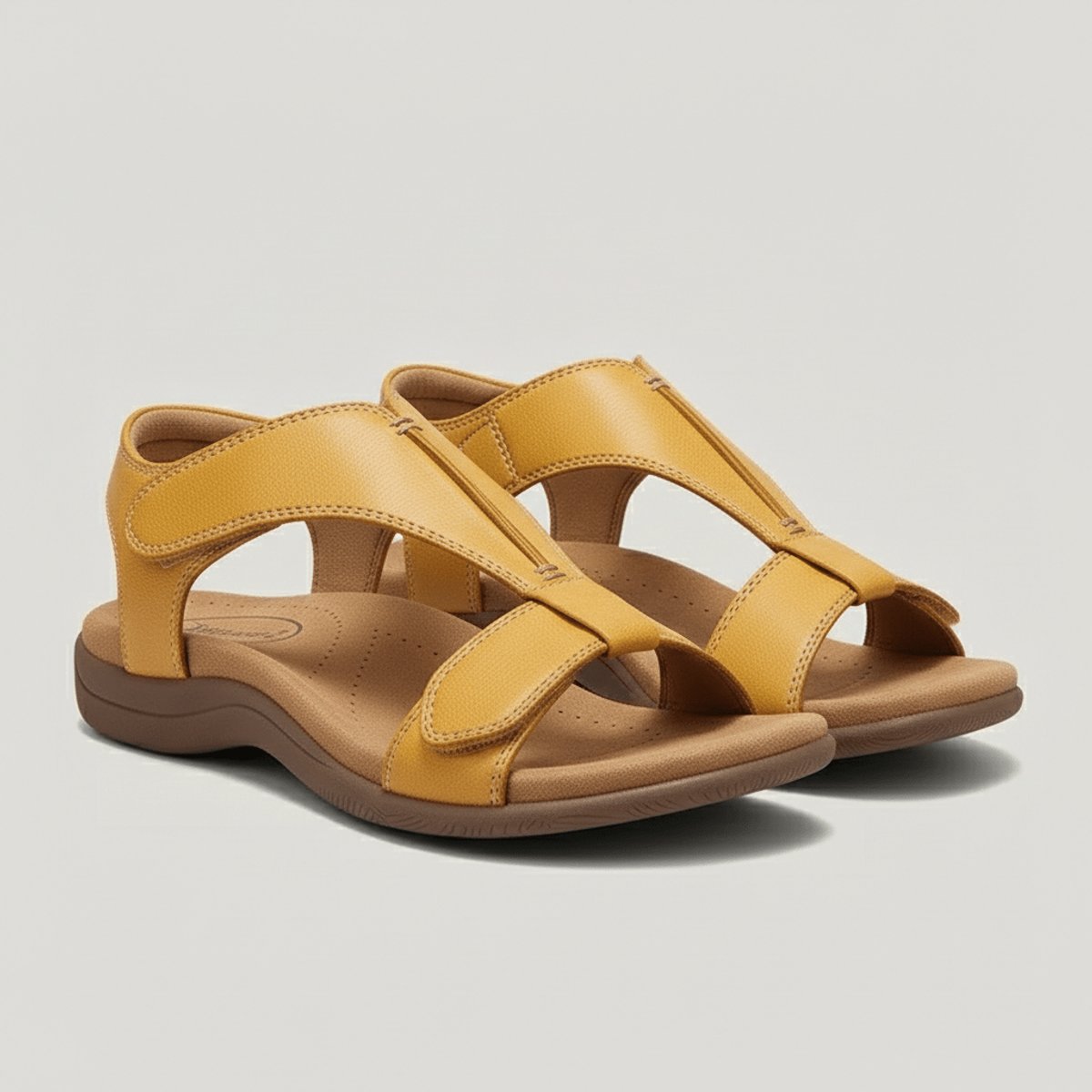 Greta T-Strap Velcro Comfort Sandals